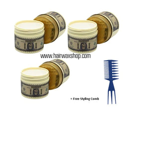 Bandido Aqua Hair Styling Wax Matte 3 stuks + Gratis Styling Comb