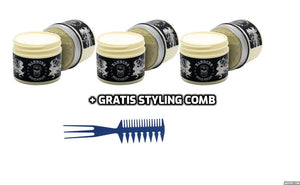 Bandido Cream Pomade 3 stuks + Gratis styling comb