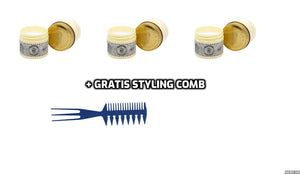 Bandido Matte Finish Hair Styling 3 stuks + Gratis Styling Comb