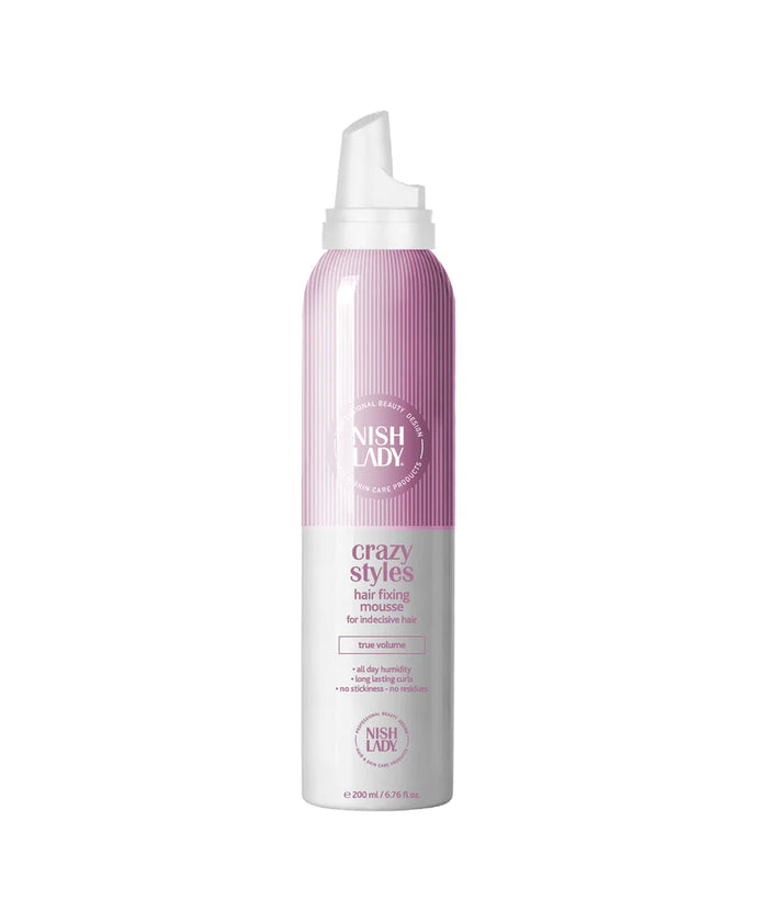 NISHLADY HAIR FIXING MOUSSE CRAZY STYLES 200 ML